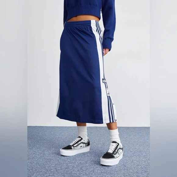Adicolor Adibreak Midi Skirt (Adidas Track Skirt) NEW - Navy Blue - Size M - Picture 3 of 9